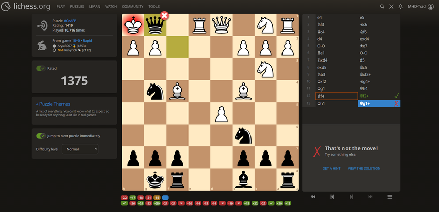 move 2 by black supposed to be the best move and the enginge marks it as wrong .png