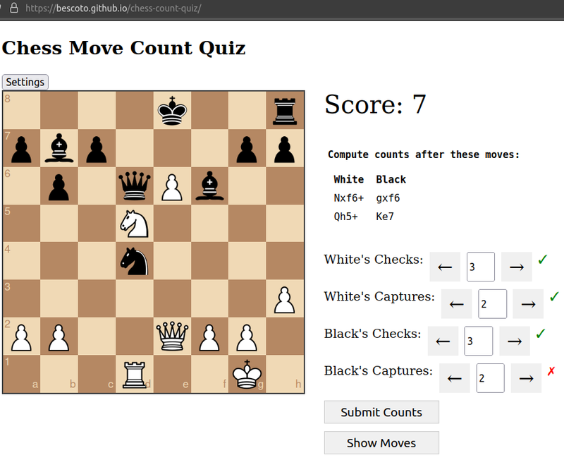 Chess Count Quiz screenshot