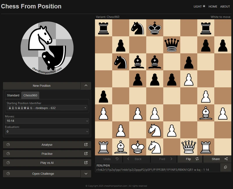 Getting a Chess960 position