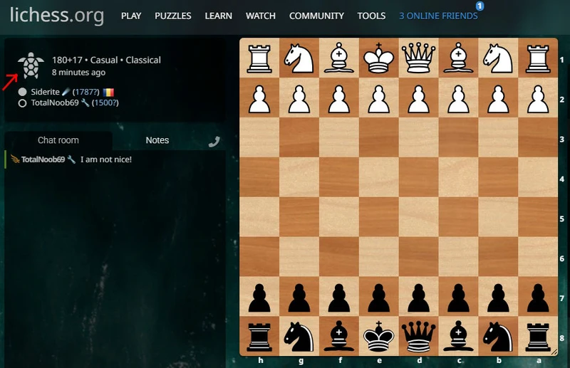 Game chat with a nasty message