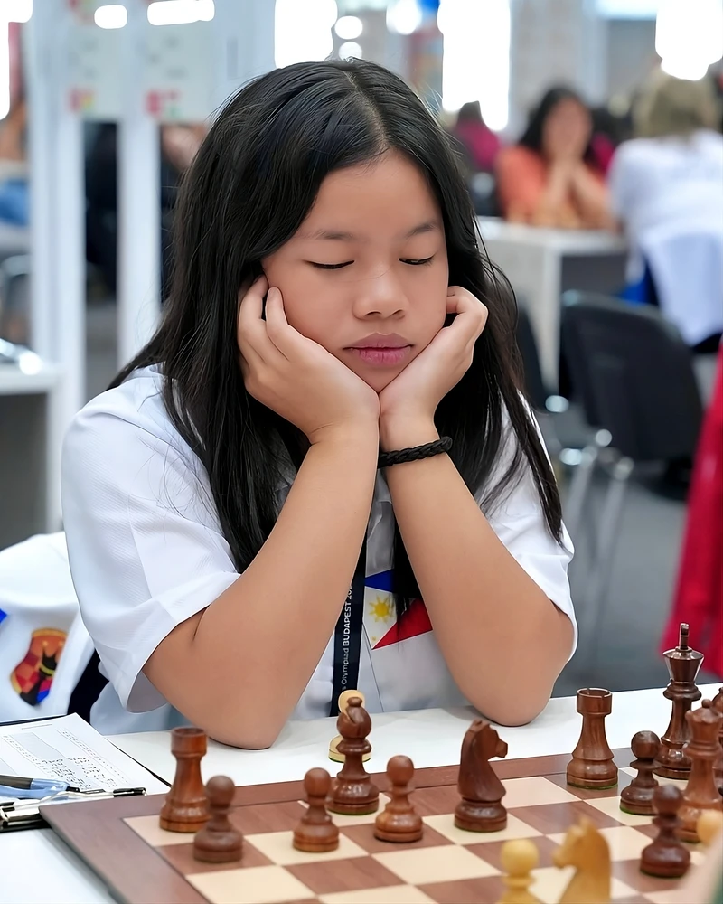 Ruelle Canino, from Philippines, at the FIDE Chess Olympiad