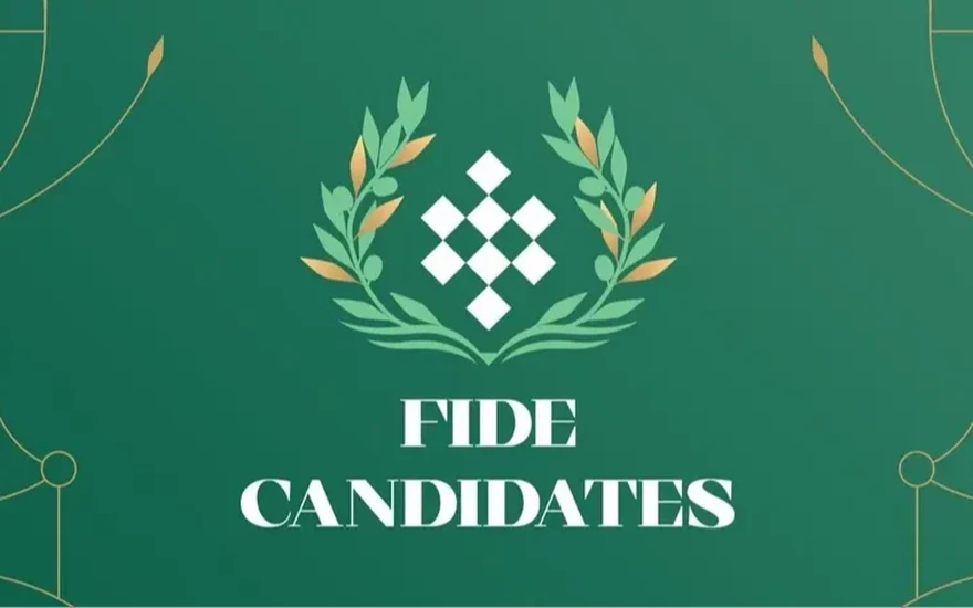 Peças de xadrez sobre um tabuleiro, simbolizando a competição do FIDE Candidatos 2026.