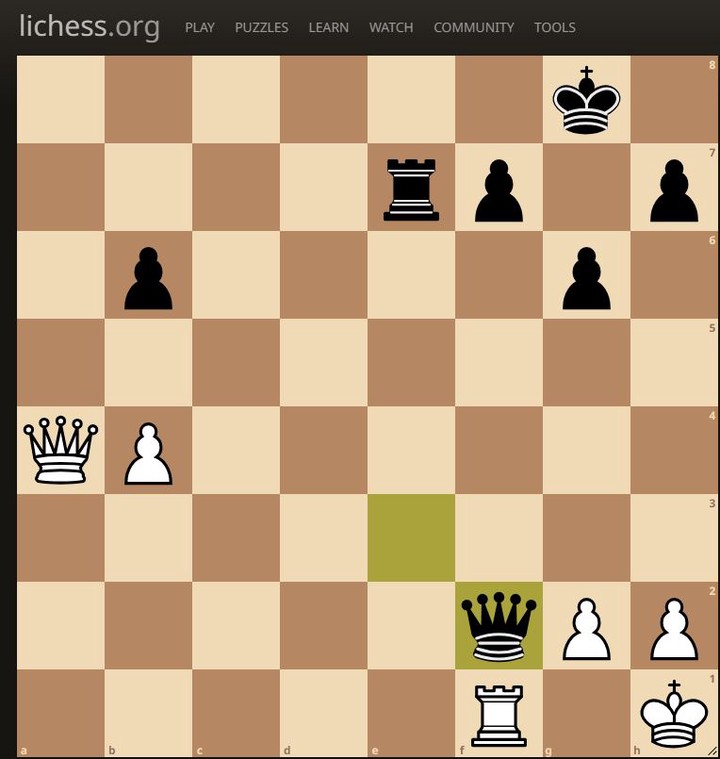 Figure 2: A sequence of checks can force your opponent's response, while improving your position