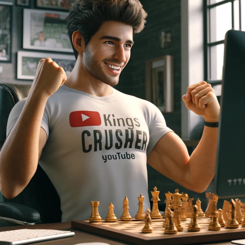 Kingscrusher T shirt attacking chess