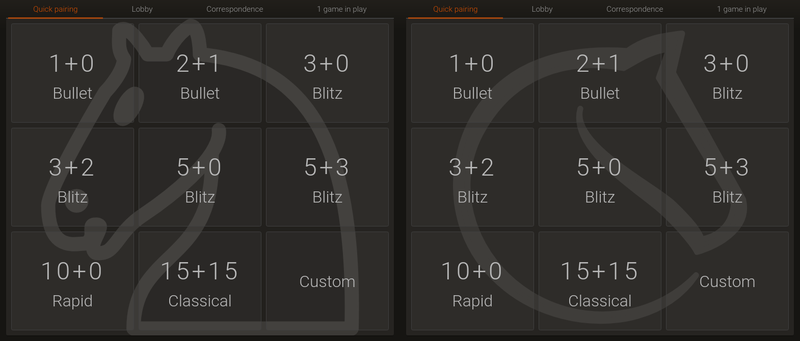 Old and new versions of the Lichess logo