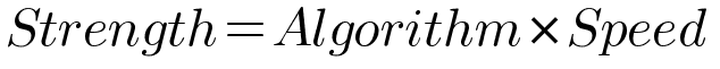 Strength = Algorithm x Speed