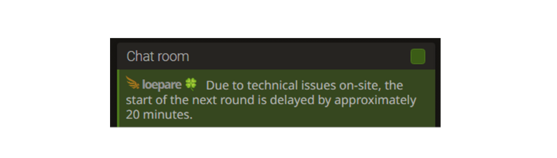 Highlighted message in chat