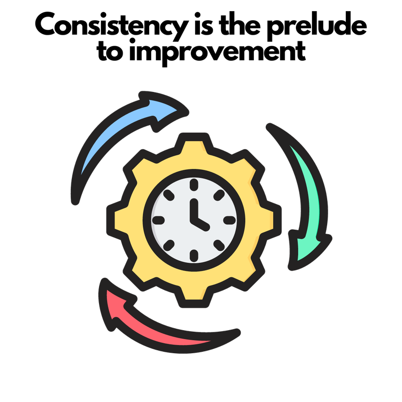 A cog with a clock that is implied to be spinning clockwise.