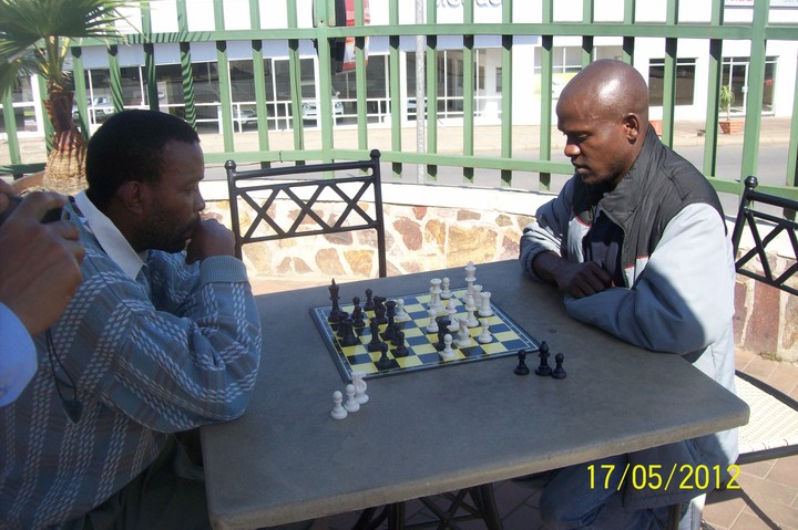 Mr William and Mr Mziyako "Sobhi" on the day of the launch of the Swaziland Chess Association