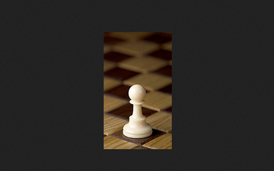 White pawn on a chessboard