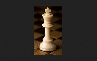 White king on a chess board
