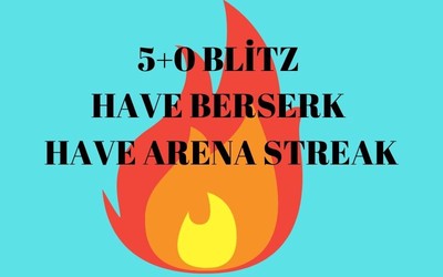 Berserk! Lichess.org Monthly Bullet Arena - average opposition 2337 over 97  games! 