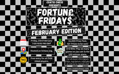 Fortun£ Friday$ February Edition Poster