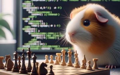 GuineaBot4 plays chess