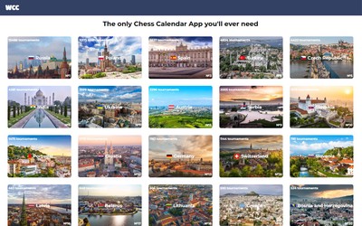 World Chess Calendar Main Screen
