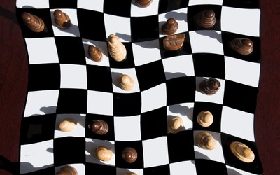 Distorted chess board