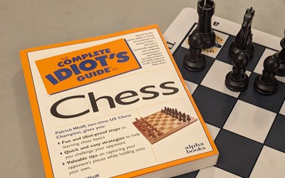 Probably the book I should be learning from: The Complete Idiot's Guide to Chess.