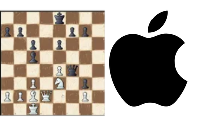 apple and chessboard