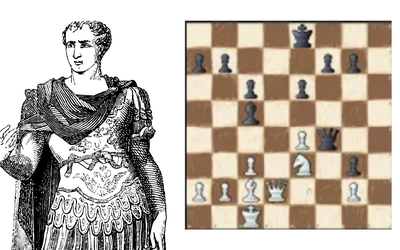 julius caesar and a chessboard