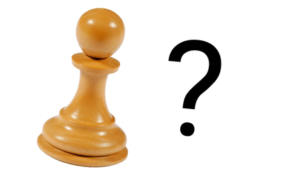 A pawn and a question mark
