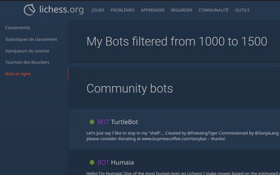 Bots list filtered from 1000 to 1500 rank