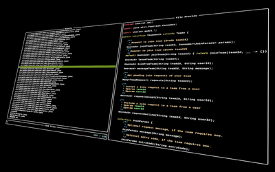 Screenshot of source code