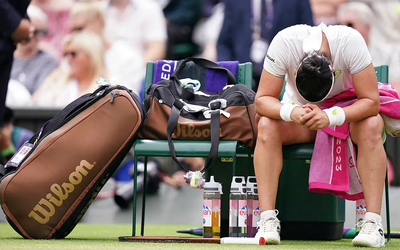 Ons Jabeur after losing to Markéta Vondroušová 6-4 6-4 at the 2023 Wimbledon Final