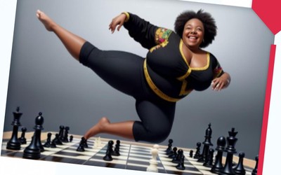 Chess Jumping Athlete