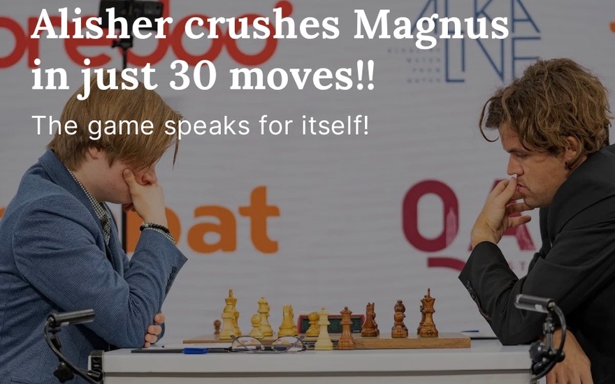 chess24.com on X: Alisher plays the killer 21.Nxf7! and Magnus is  objectively lost!  #QatarMasters2023   / X
