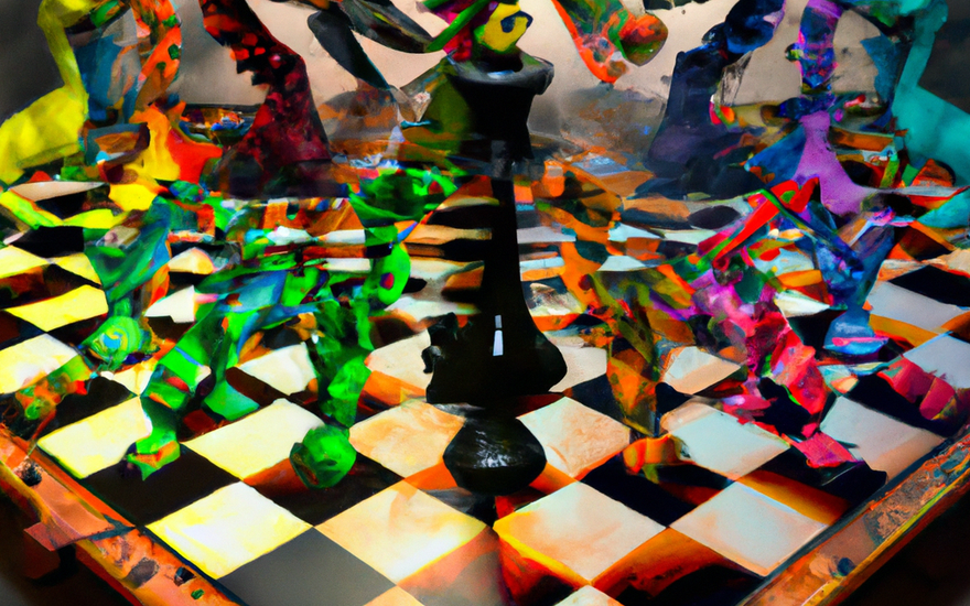 crazy pieces on chess board