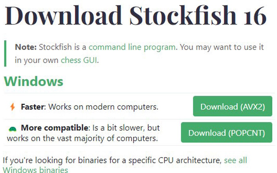 Stockfish Chess Engine  Download and install on PC (latest update